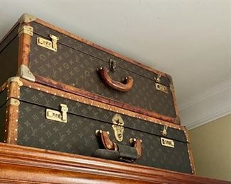 VINTAGE Faux Louis Vuitton Suitcases
