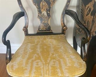  Chinoiserie queen Anne arm chair  