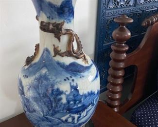 Pair of  1800's Chinese vases made to lamps