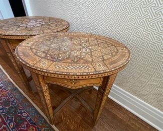 Anglo Indian inlaid side tables