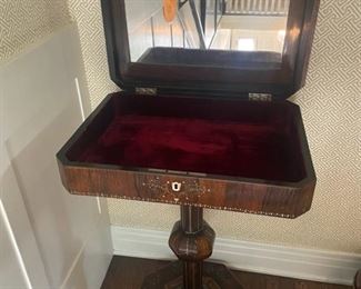Anglo Indian Rosewood dressing table  inlay with mother of pearl  Historical owner