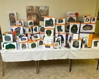 Entire Collection of DEPT 56 Snow Village Halloween light up houses and accessories