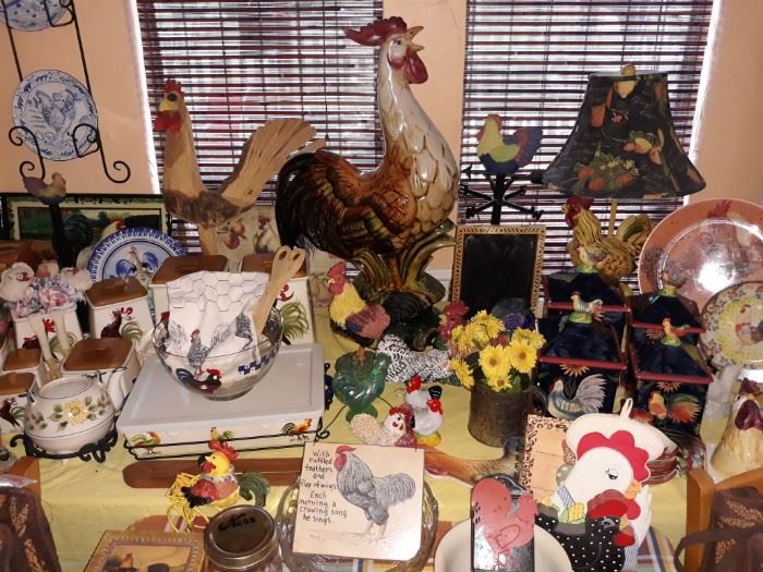 Large rooster collection