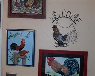 Rooster themed art.