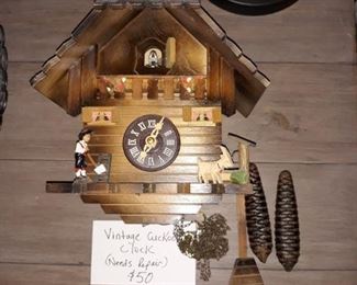 Nice cuckoo clock that needs some repair.
