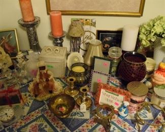 Decor and candles including Scentsy.