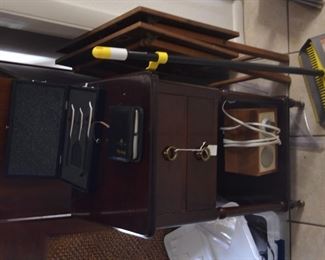 small end table and tv trays