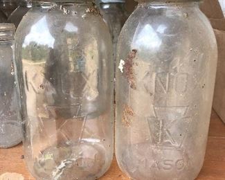 Half gallon collector/vintage mason/canning jars, $5 and up.