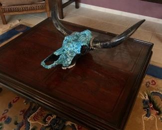Turquoise steer head