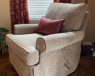 Upholstered chair (rocking): 32"W x 37"D x 35"H