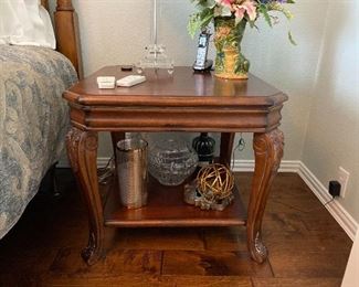 Bedroom side table: 28"W x 28"D x 25.5"H