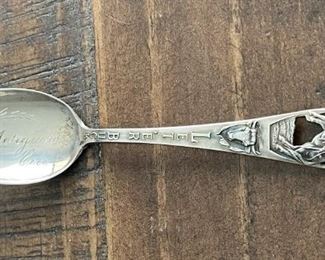 Sterling Silver Hallmarked Souvenir Spoon "Let Er Buck" Fort Morgan Colorado 