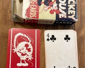Vintage Mickey Mouse Playing Cards 