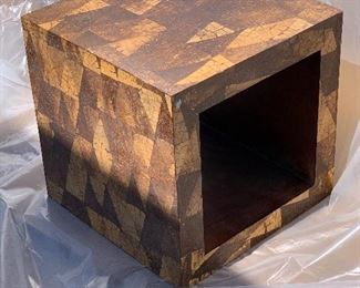 80’s style foil cube side table