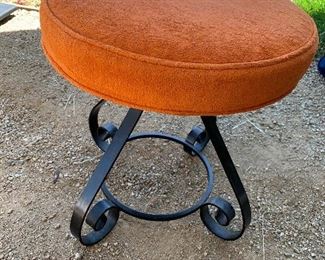 Mid century Thinline Orange ottoman bench, excellent condition