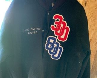 Vintage, local bowling league “letterman” jackets