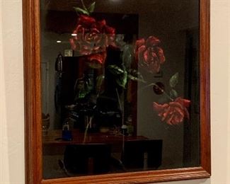 Velvet rose oil painting