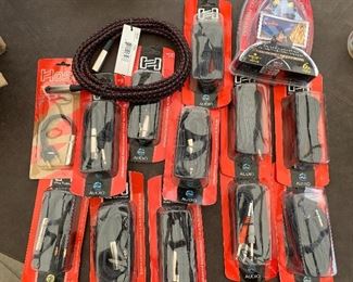 Great selection of pro audio cables, many unopened