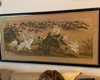 Framed Asian screen