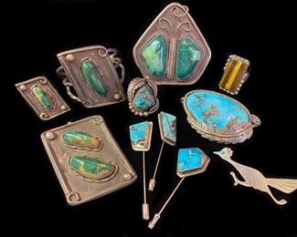 Sterling and turquoise