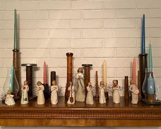 Spools and spindle candleholders 