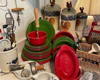 Red and green Fiestaware