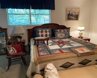 King bed , rockers, lamps 
