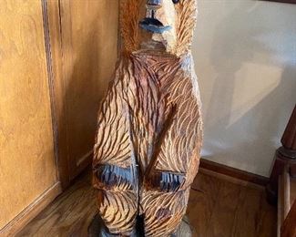 Chainsaw carved bear