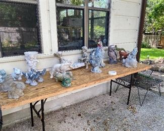 Cement and resin figures 