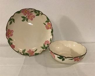 Desert Rose Platter and Bowl