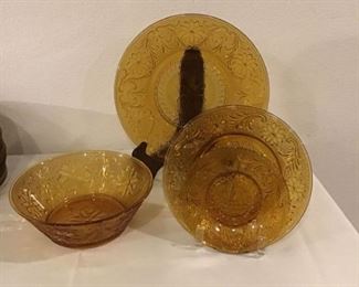 Amber Depression Glass