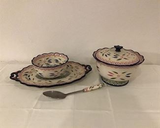 Ceramic Platter and Bowls