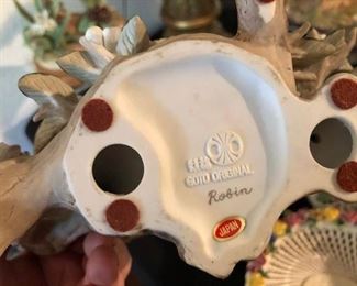 Signed Goto Original Ceramic Robin Figurine