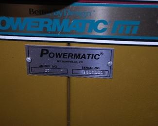 POWERMATIC  Shaper Machine - Model 27 with Mobile Base Option Installed. Made in McMinnville , Tennessee, USA