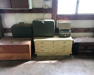 Trunks, chests, suitcases