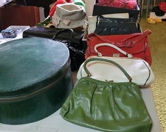 Vintage hats and bags