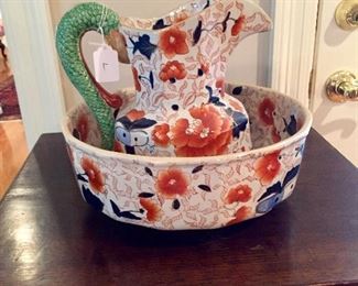 Mason's Imari pitcher and bowl