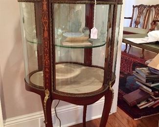 Vitrine - inlaid and with ormolu - perfect condition