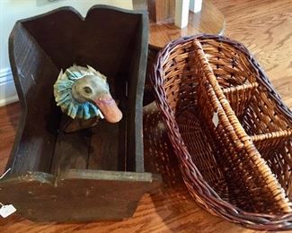 What is it?  Well, it's a duck in a doll cradle... what did you think?