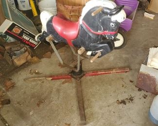 Antique bouncy horse