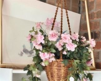 Hanging pot of flowers