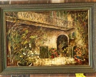 Historical French courtyard scene