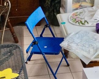 Cute child’s blue chair