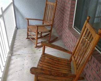 wooden rockers perfect for our evenings