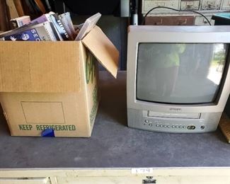 Small Toshiba. Game TV. with VCR . VHS Tapes Included