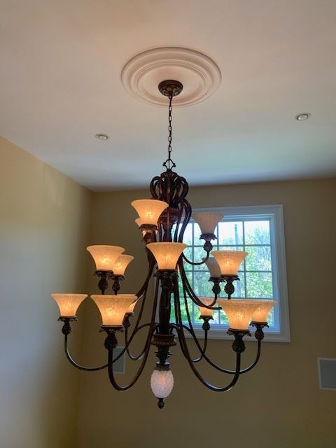 Great Chandler -  with matching wall sconces/homeowners will take it down for you