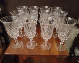 Crystal water goblets