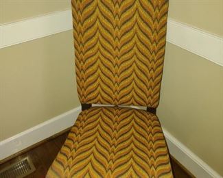 Tall back upholstered /wooden side chair