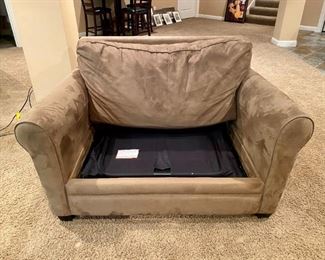 Hide a bed chair and ottoman
