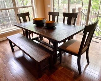 Table and chairs / bench / picnic style table 